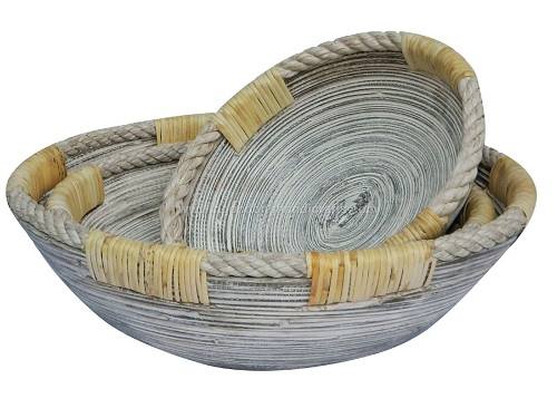 Bát thúng bằng mây tre nước tự nhiên TM33